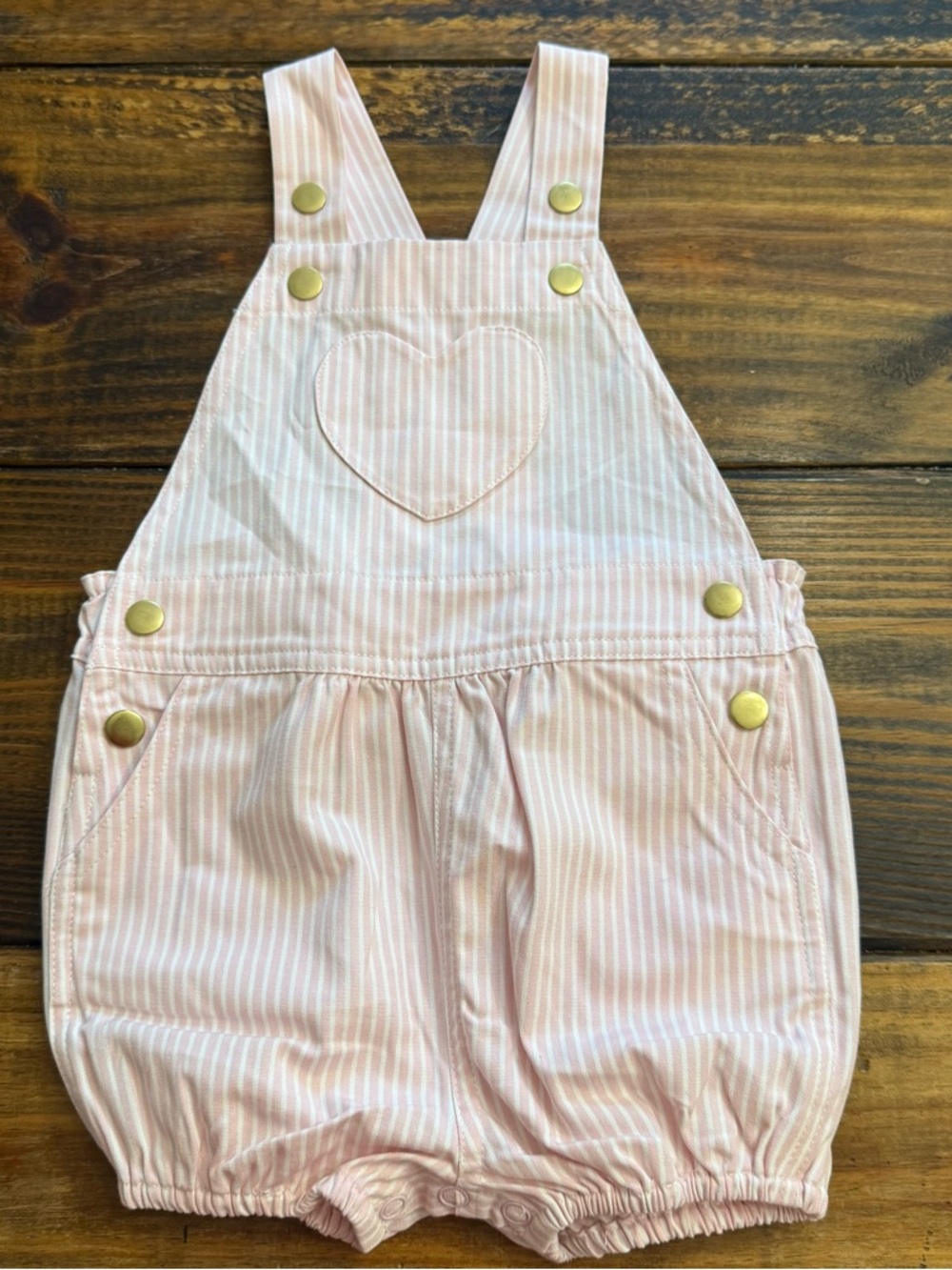 NWT Beaufort Bonnet Co Girls Choo Chop Channing Bubble Overall Stripe Size- 2T.